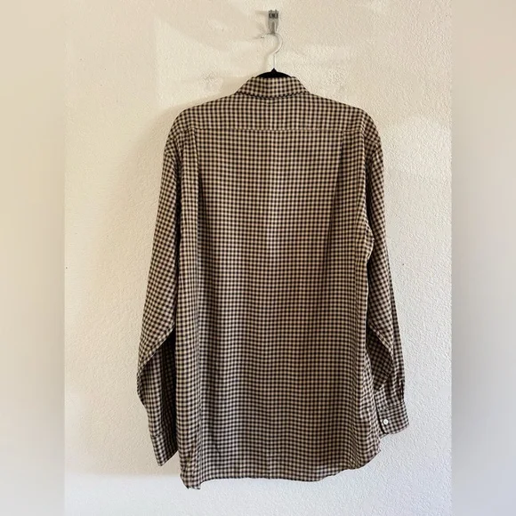 Ralph Lauren Purple Label Brown Check Dress Shirt - Picture 2 of 10
